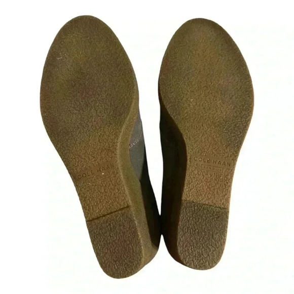 Cole Haan Coralie Waterproof Gray Suede Wedge Faux Fur Bootie Women’s 9 - Picture 6 of 9